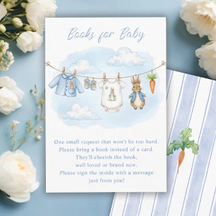 Hübsche Kaninchen-Wäscheleine Baby Shower Buchanfr Begleitkarte