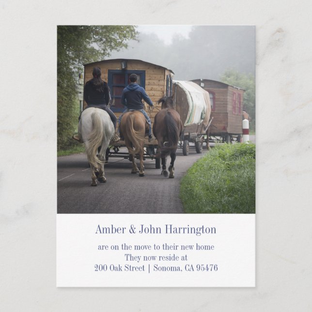 Hübsche Karawane und Reiter auf Pferden Ankündigungspostkarte (Vorderseite)