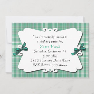 Hübsche karierte Einladung