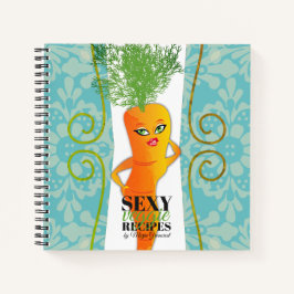 Hübsche Karotte vegane vegetarische Kochbuch Rezep Notizbuch