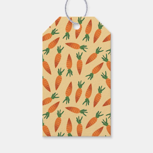 Hübsche Karotten Geschenkanhänger (Vorderseite)