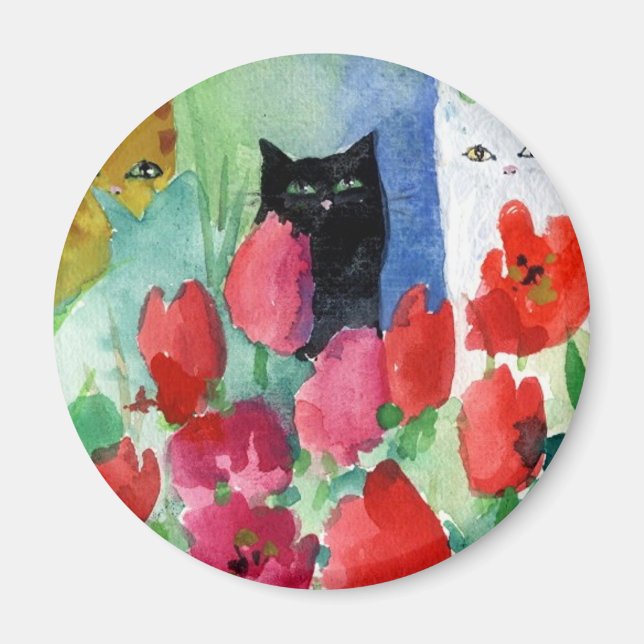 Hübsche Kätzchen Magnet (Vorne)
