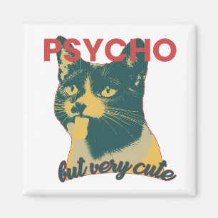 Hübsche Katze mit Zunge draußen Magnet
