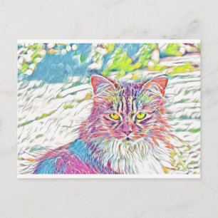 Hübsche Katze schlicht - Geburtstag oder jeder and Postkarte