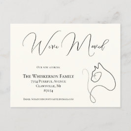 Hübsche Katze Schwarz & Elfenbein Wir haben die An Postkarte