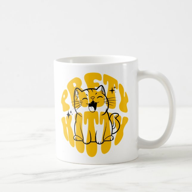 Hübsche Katze süße Katze Kaffeetasse (Rechts)
