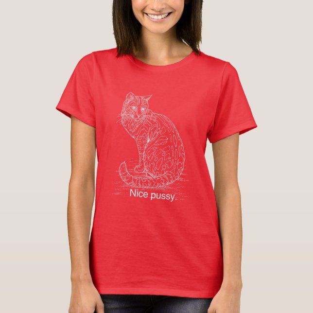 HÜBSCHE KATZE T-Shirt (Vorderseite)