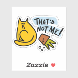 Hübsche Katze und ein gestürzter Blume Aufkleber