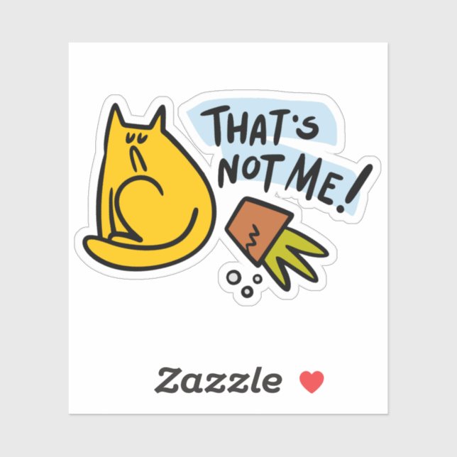 Hübsche Katze und ein gestürzter Blume Aufkleber (Blatt)