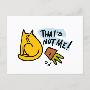 Hübsche Katze und ein gestürzter Blume Postkarte