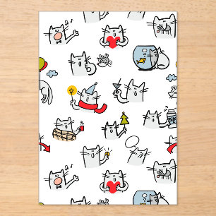 Hübsche Katzen, Milch und Magie. Acryleinladungen
