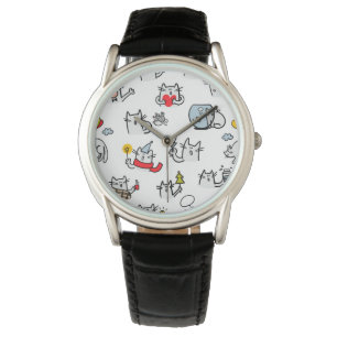 Hübsche Katzen, Milch und Magie. Armbanduhr