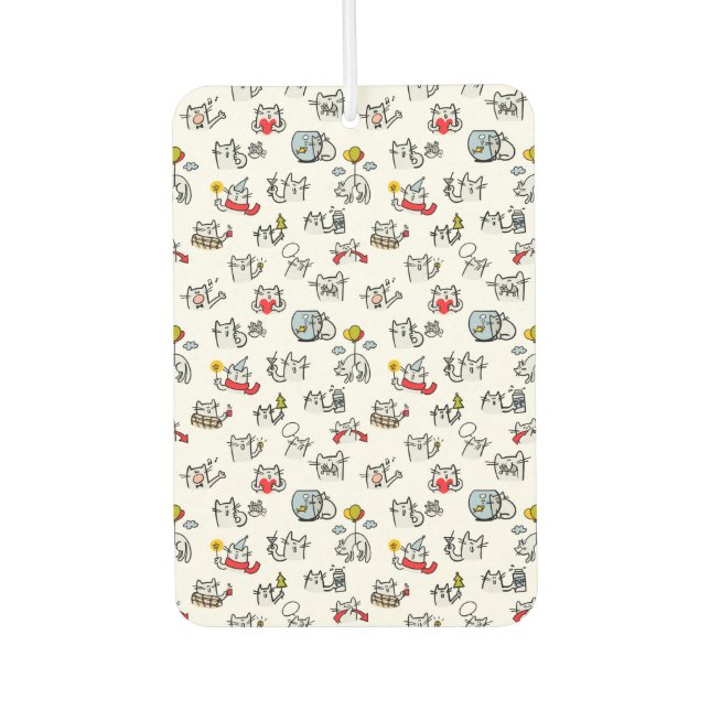 Hübsche Katzen, Milch und Magie. Autolufterfrischer (Vorderseite)