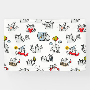 Hübsche Katzen, Milch und Magie. Banner