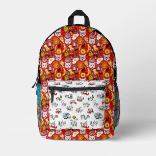 Hübsche Katzen, Milch und Magie. Bedruckter Rucksack