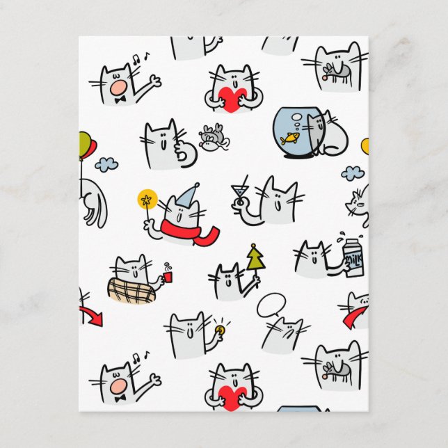 Hübsche Katzen, Milch und Magie. Begleitkarte (Vorderseite)