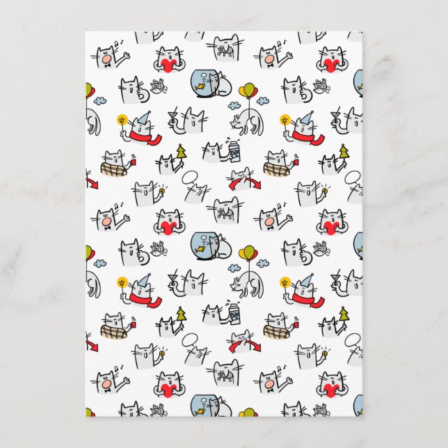 Hübsche Katzen, Milch und Magie. Begleitkarte (Vorderseite)