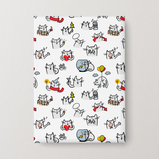 Hübsche Katzen, Milch und Magie. Button (Vorderseite)