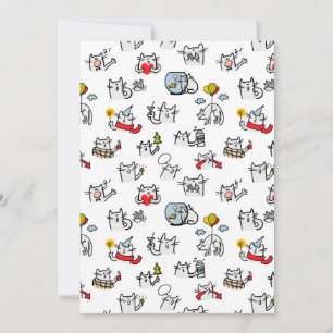 Hübsche Katzen, Milch und Magie. Dankeskarte