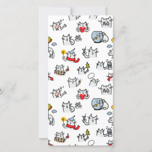 Hübsche Katzen, Milch und Magie Dankeskarte