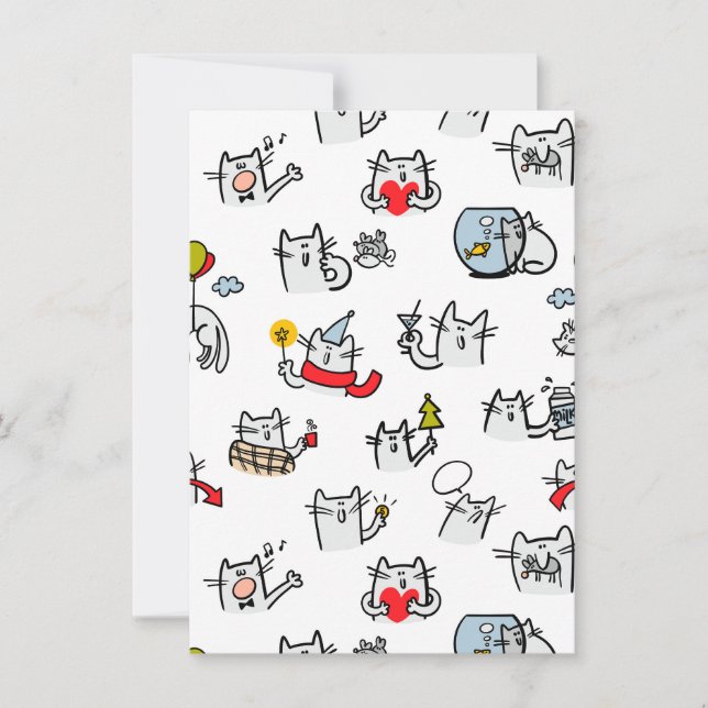 Hübsche Katzen, Milch und Magie. Einladung (Vorderseite)