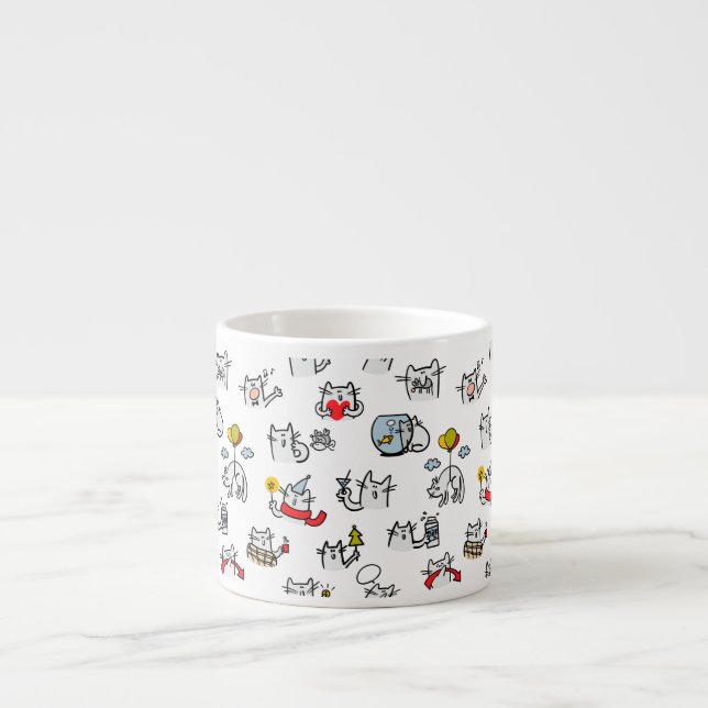 Hübsche Katzen, Milch und Magie. Espressotasse (Vorderseite)