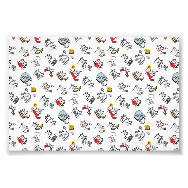 Hübsche Katzen, Milch und Magie. Fotodruck (Vorne)