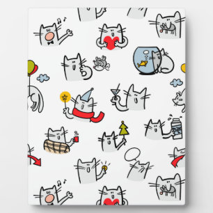 Hübsche Katzen, Milch und Magie. Fotoplatte