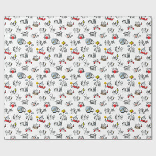 Hübsche Katzen, Milch und Magie. Geschenkpapier