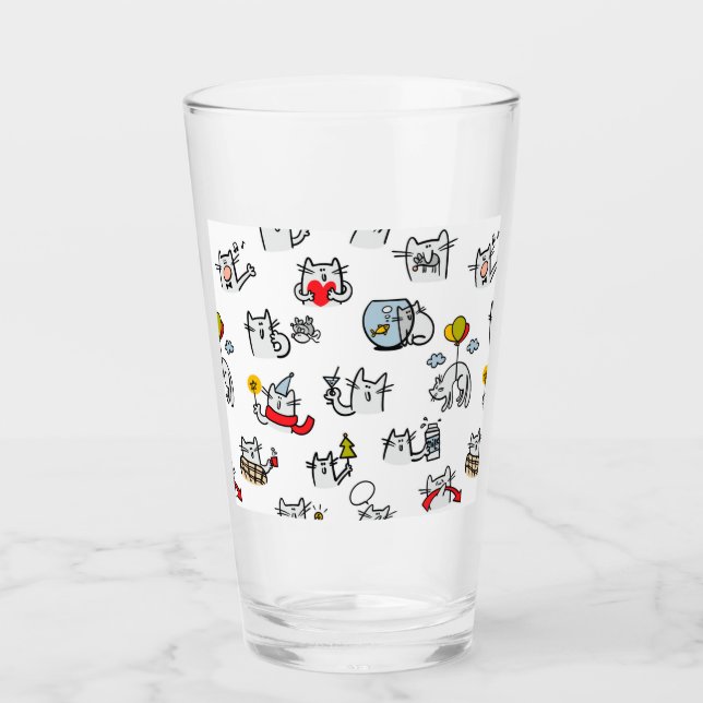 Hübsche Katzen, Milch und Magie. Glas (Vorderseite)