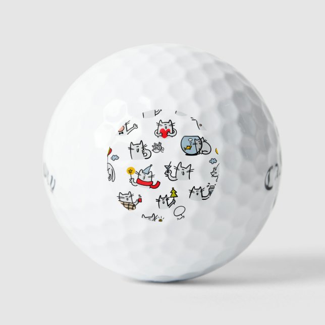 Hübsche Katzen, Milch und Magie. Golfball (Vorderseite)