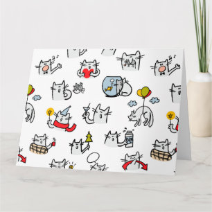 Hübsche Katzen, Milch und Magie. Karte