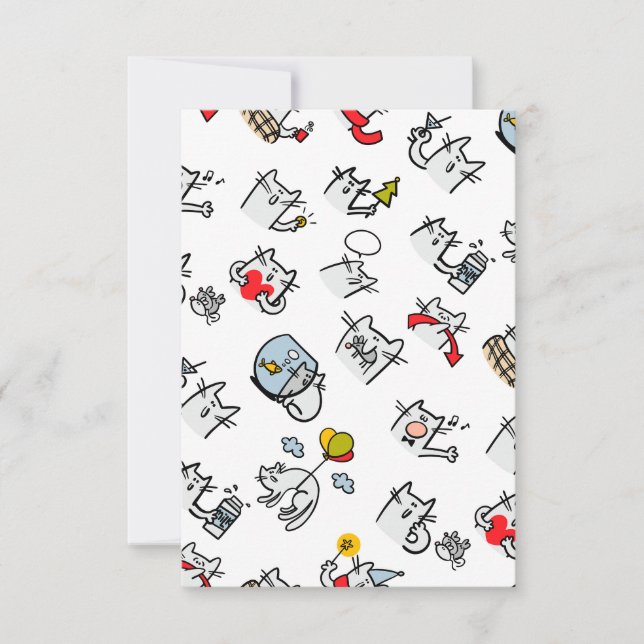 Hübsche Katzen, Milch und Magie. Karte (Vorderseite)