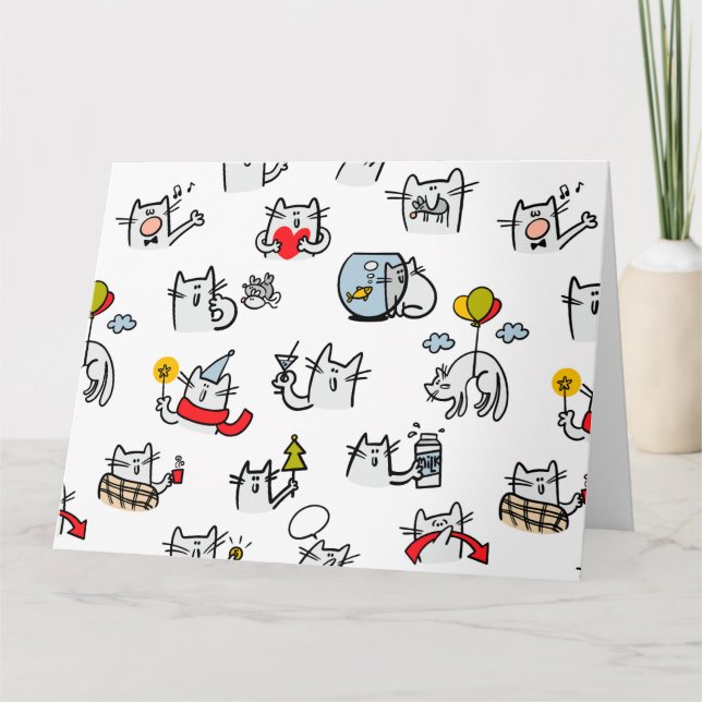 Hübsche Katzen, Milch und Magie. Karte (Vorderseite)