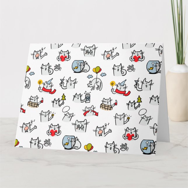 Hübsche Katzen, Milch und Magie. Karte (Vorderseite)