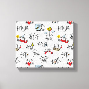 Hübsche Katzen, Milch und Magie. Leinwanddruck