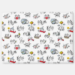 Hübsche Katzen, Milch und Magie. Magnet