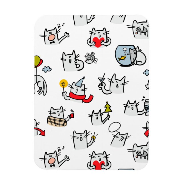 Hübsche Katzen, Milch und Magie. Magnet (Vertikal)