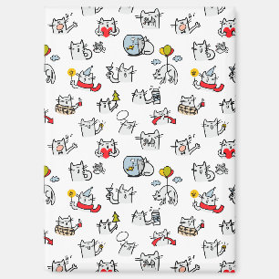 Hübsche Katzen, Milch und Magie. Magnet