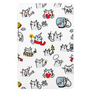 Hübsche Katzen, Milch und Magie. Magnet