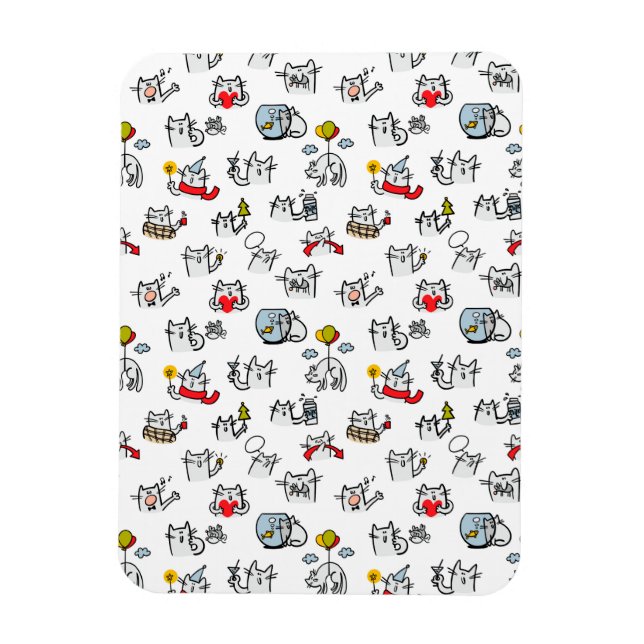 Hübsche Katzen, Milch und Magie. Magnet (Vertikal)