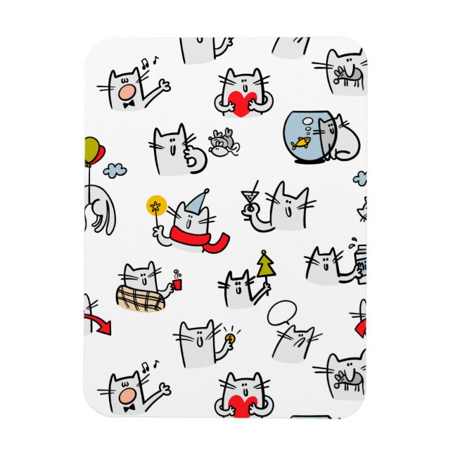 Hübsche Katzen, Milch und Magie. Magnet (Vertikal)