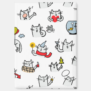 Hübsche Katzen, Milch und Magie. Magnet