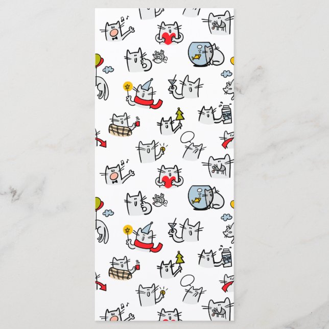 Hübsche Katzen, Milch und Magie. Menükarte (Vorderseite)