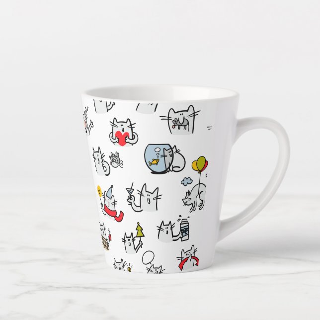 Hübsche Katzen, Milch und Magie. Milchtasse (Rechts)