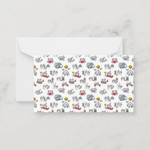 Hübsche Katzen, Milch und Magie. Mitteilungskarte