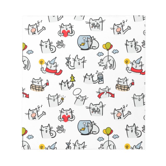 Hübsche Katzen, Milch und Magie. Notizblock (Vorderseite)