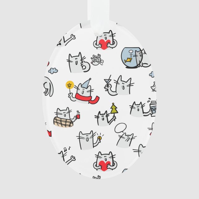 Hübsche Katzen, Milch und Magie. Ornament (Vorderseite)