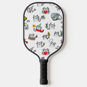 Hübsche Katzen, Milch und Magie. Pickleball Schläger