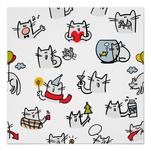 Hübsche Katzen, Milch und Magie. Poster (Vorderseite)